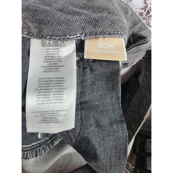 Michael Kors Women's 20W Plus Size Jean Gray Stretch Denim Straight Leg - Picture 4 of 5